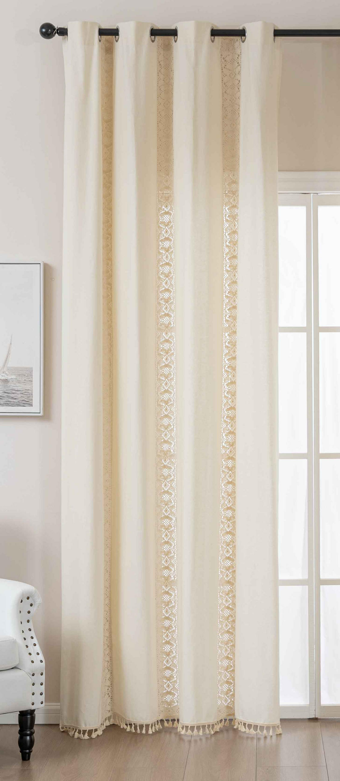 VORHANG OSAKA HxB 240x140 cm Creme - Creme, Textil (140/245cm) - Gardinenbox