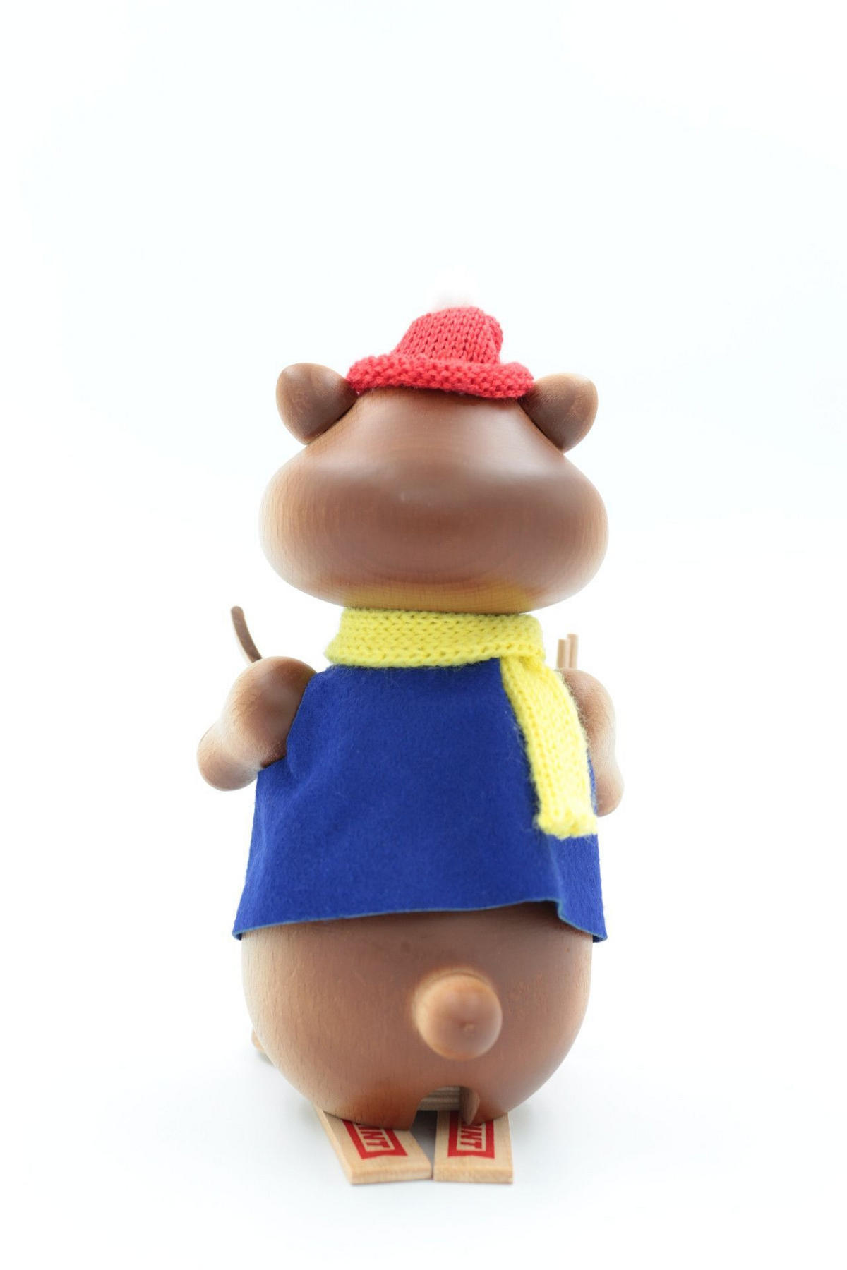 RAUCHFIGUR Hamster Skiunfall 18 cm - Multicolor, Holz (12/18/0.1cm)