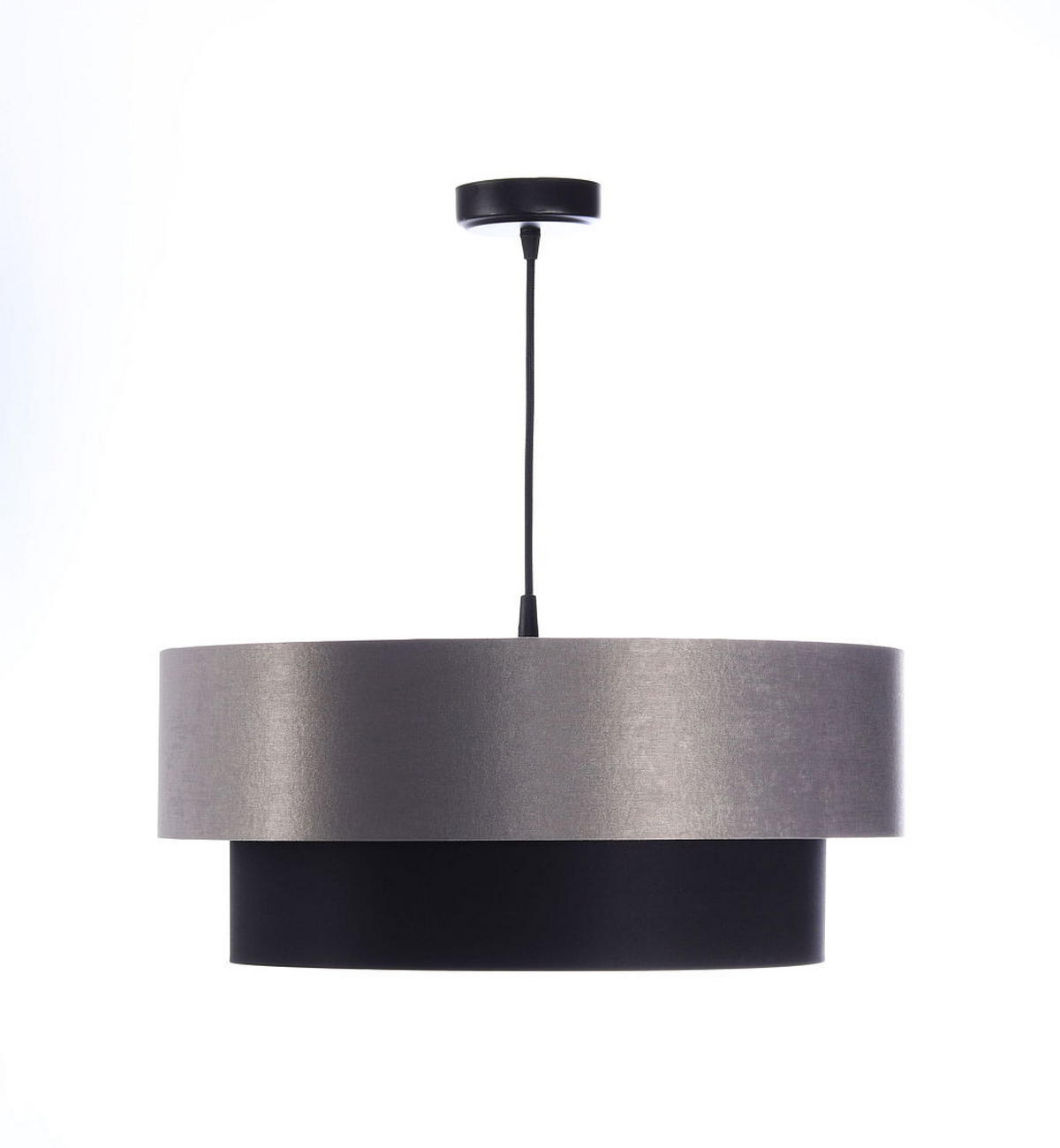 HÄNGELEUCHTE Grau 40/20 cm - Schwarz/Grau, Kunststoff (40/1/20cm) - ONZENO