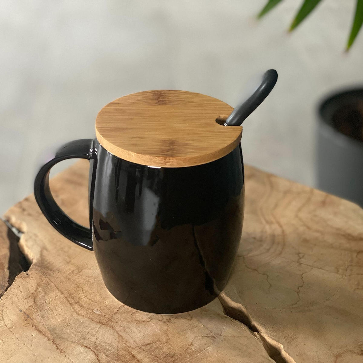 KAFFEETASSE TEETASSE (4er-Set) - Schwarz, Keramik (9/10.5/12.5cm) - Intirilife