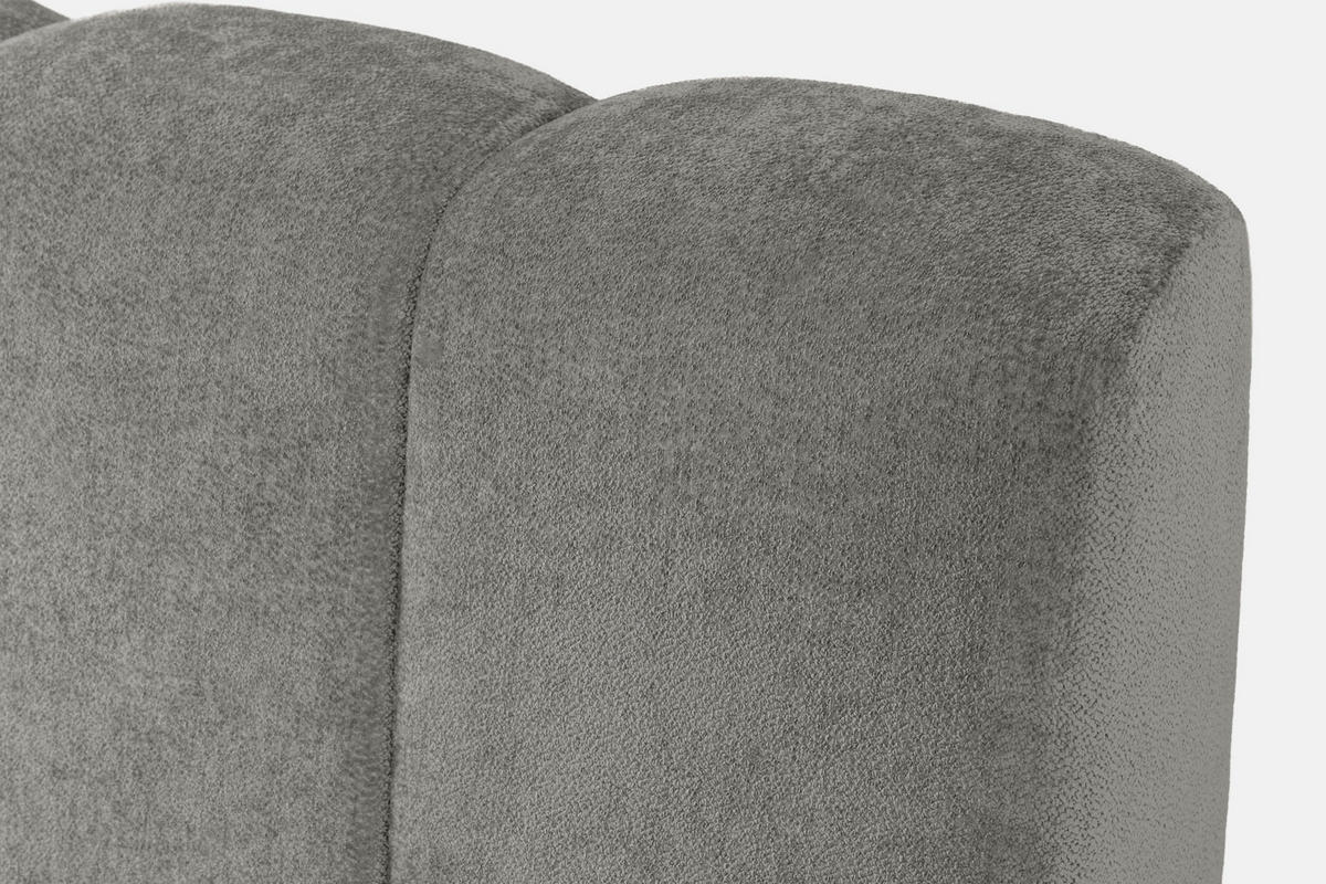 POLSTERBETT OLMIRA - Dunkelgrau/Schwarz, Holz/Holzwerkstoff (162/203cm) - KONSIMO®