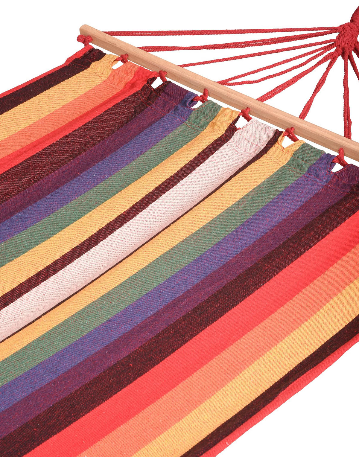 HÄNGEMATTE Trier Rot Pappelholz Relaxmatte zum Hängen - Rot, Holz (100/20/280cm) - DELUKE