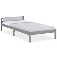 HOLZBETT Grau 90/200 cm mit Lattenrost - Grau, Holz (90/200cm) - Homestyle4u