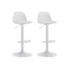 BARHOCKER 2er-Set - Polypropylen & Metall - Weiß - XAFY - Weiß, Kunststoff (39/101.5/41cm) - Vente-Unique