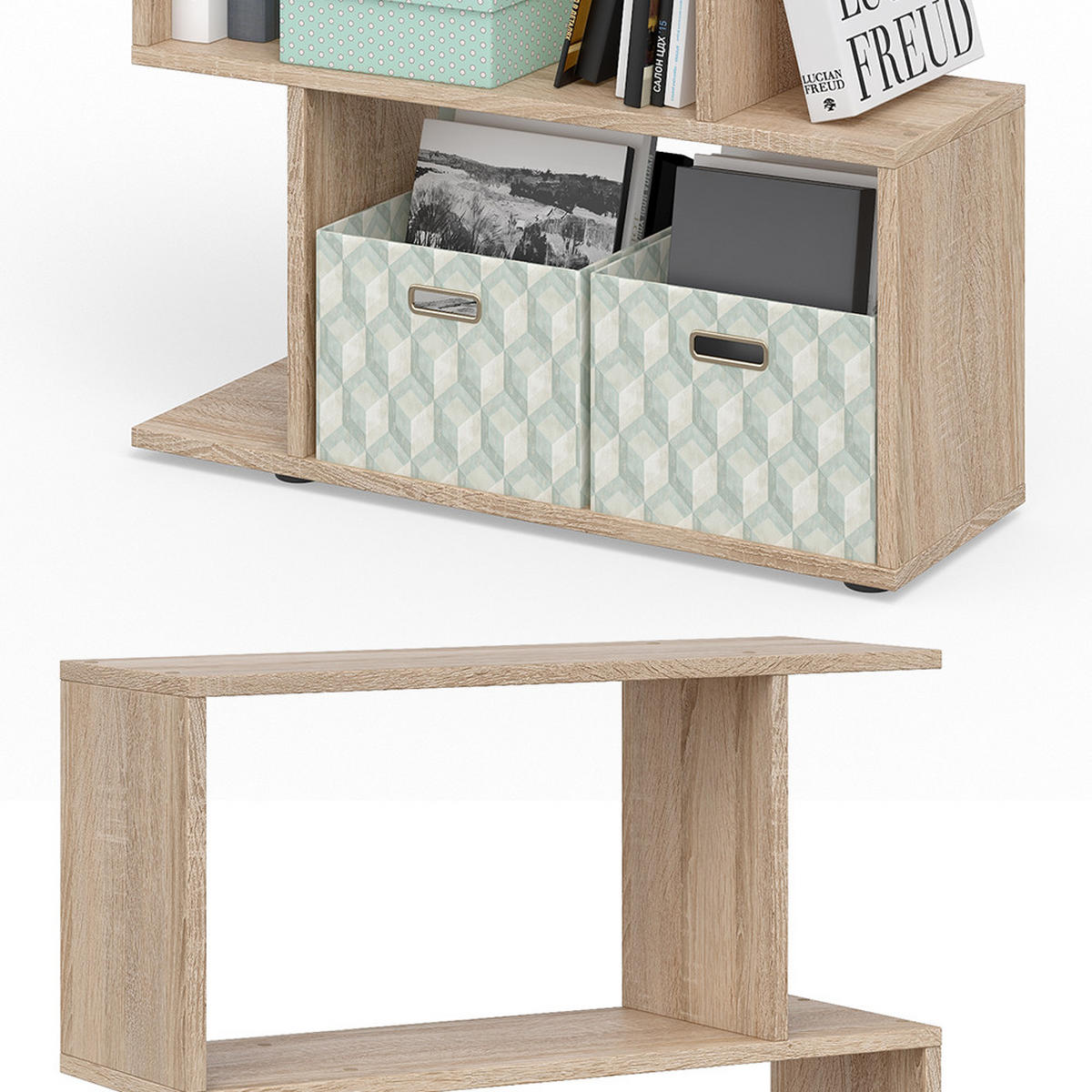 RAUMTEILER Levio Sonoma 70 x 97.4 cm - Sonoma Eiche, Holzwerkstoff (70/97.4/23.8cm) - Vicco