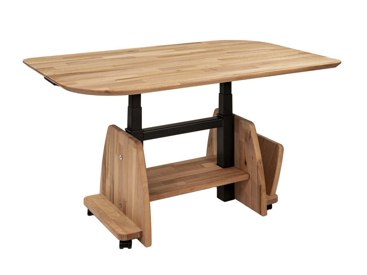 COUCHTISCH Cecislava 105x65x50 höhenverstellbar Wildeiche - Braun, Holz (105/65/50cm) - 58aufmkessel