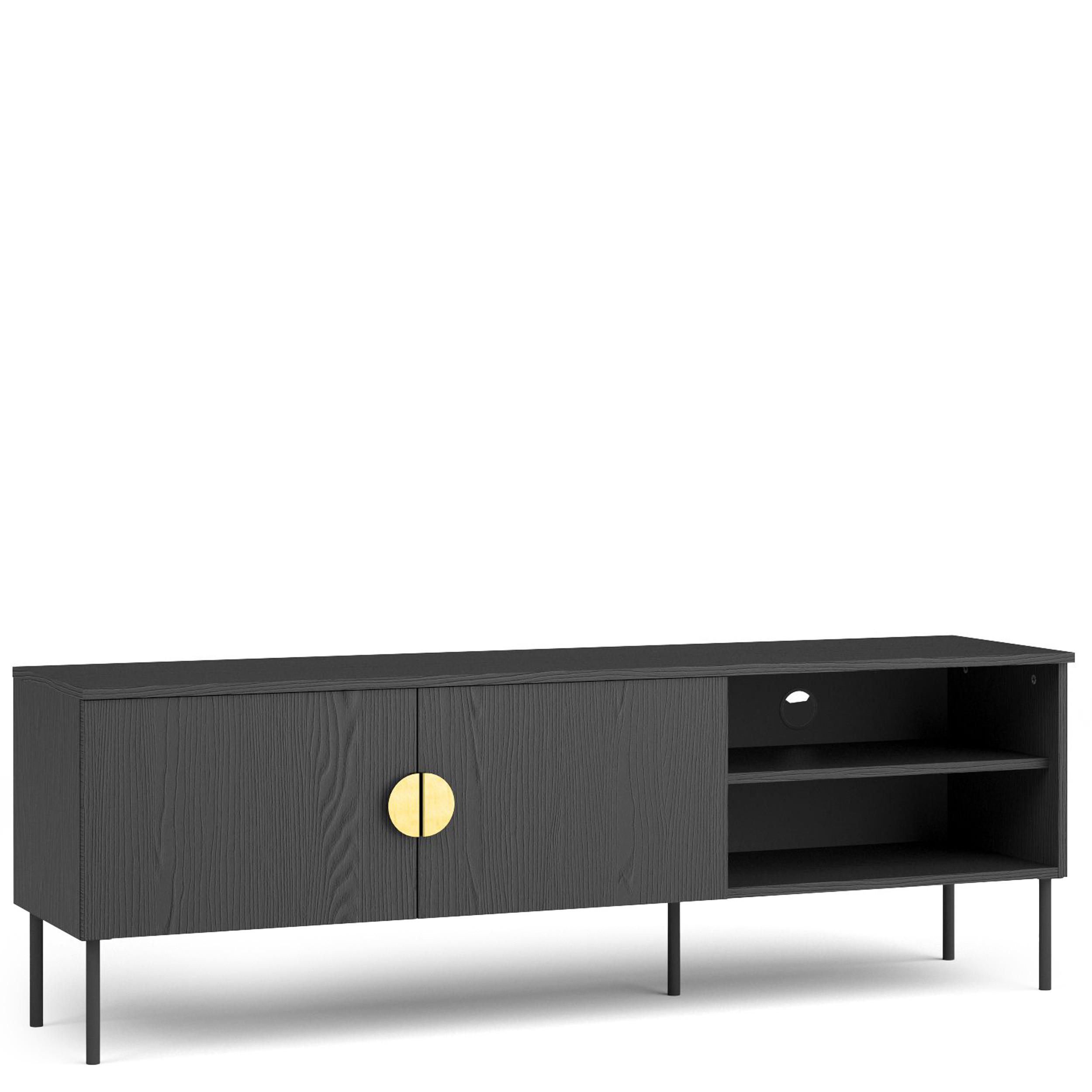 Konsimo® Tv-Lowboard Schwarz 160x54x40 cm