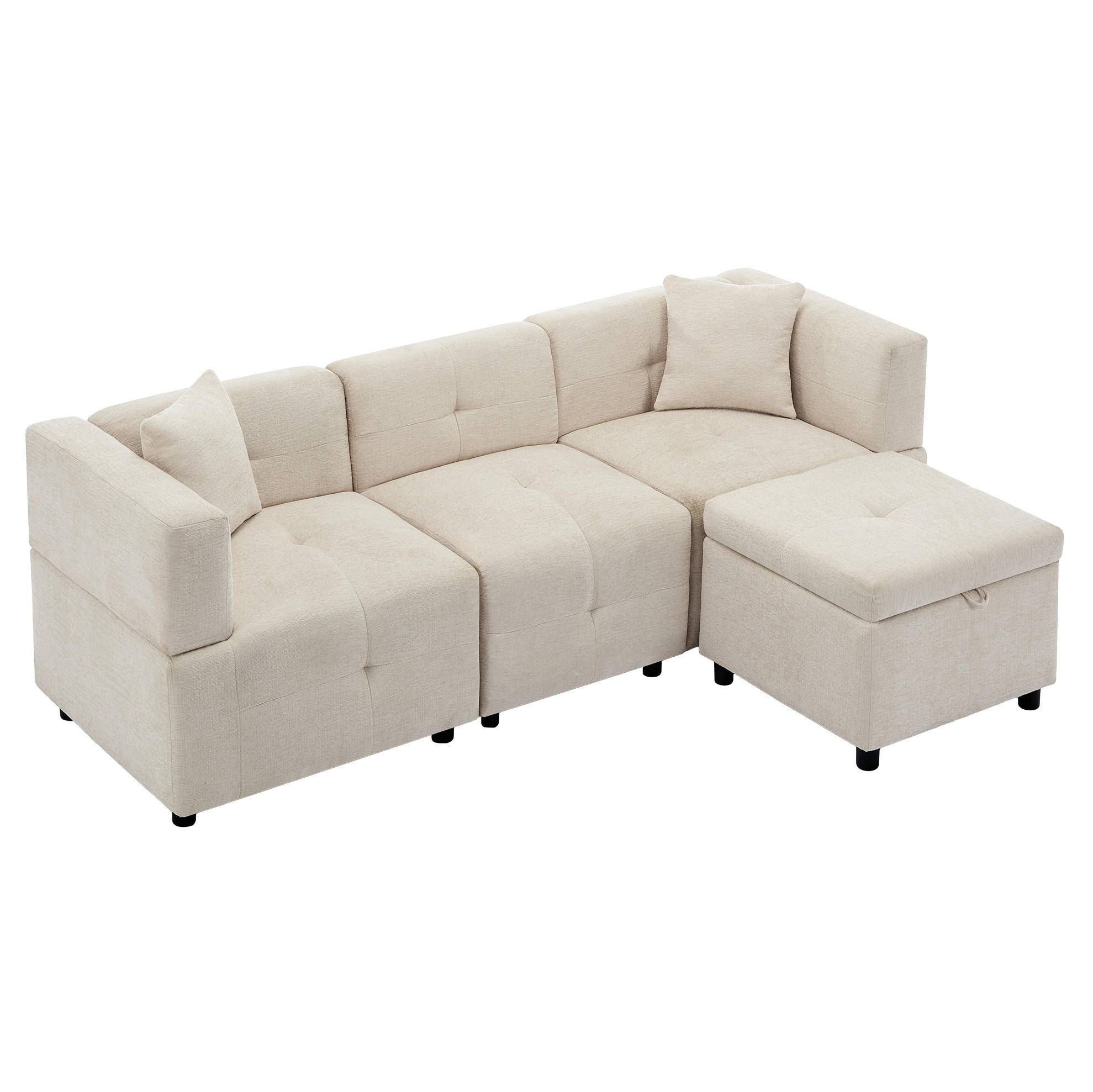 Meubliv Sofa Beige 204x126 cm