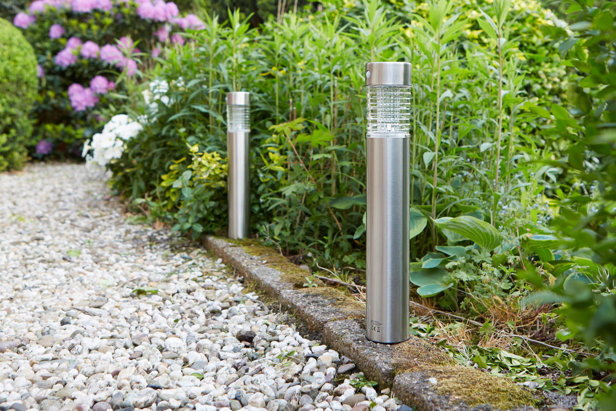 WEGELEUCHTE 3er Set 11.5/40/20cm - Silberfarben, Metall (20/11.5/40cm) - Luxform