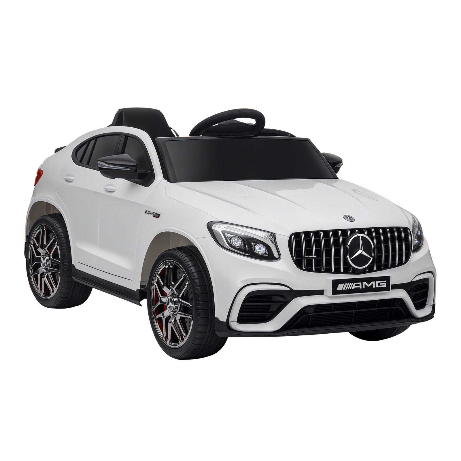 KINDER-ELEKTROAUTO DE-06090 12V mit 2,4G Fernbedienung und 2 Motoren Weiß - Weiß, Kunststoff/Metall (115/70/55cm) - ComfortXL