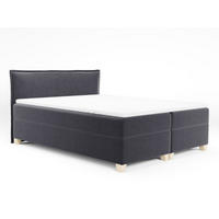 BOXBETT Fren - 180x200 - dunkelgrau (Kronos 22, Velvet) - Dunkelgrau/Beige, Holz/Holzwerkstoff (180/200cm) - Sofnet