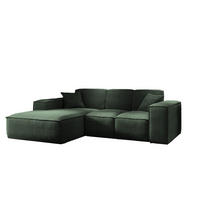 ECKSOFA L-Form Wohnzimmer SIENA Stoff Poso Grün Links - Grün, Holz/Textil (165/266cm) - Kaiser Möbel
