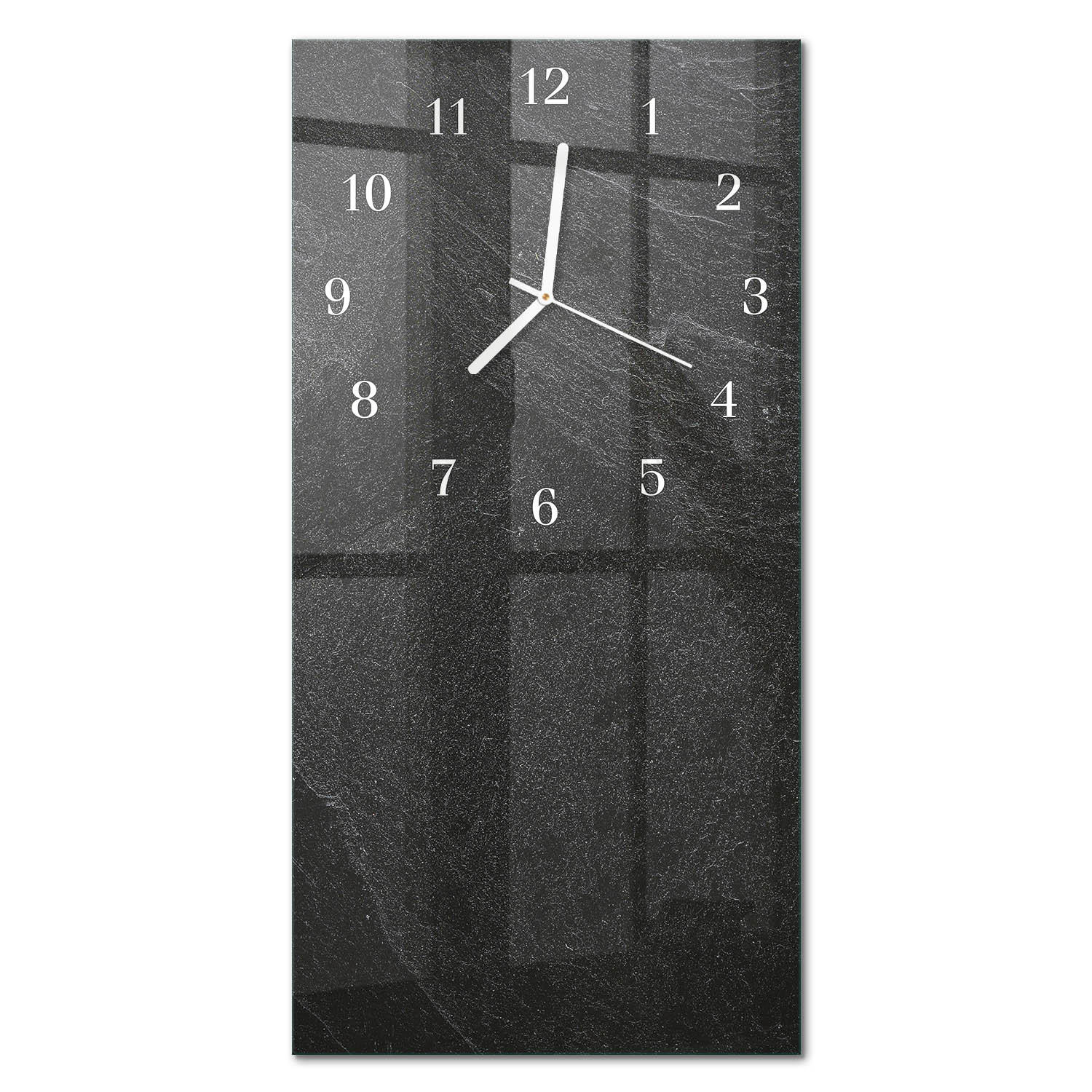 WANDUHR 30x60 cm - Ziegel - Grau, Glas (30/60/0.4cm) - TULUP