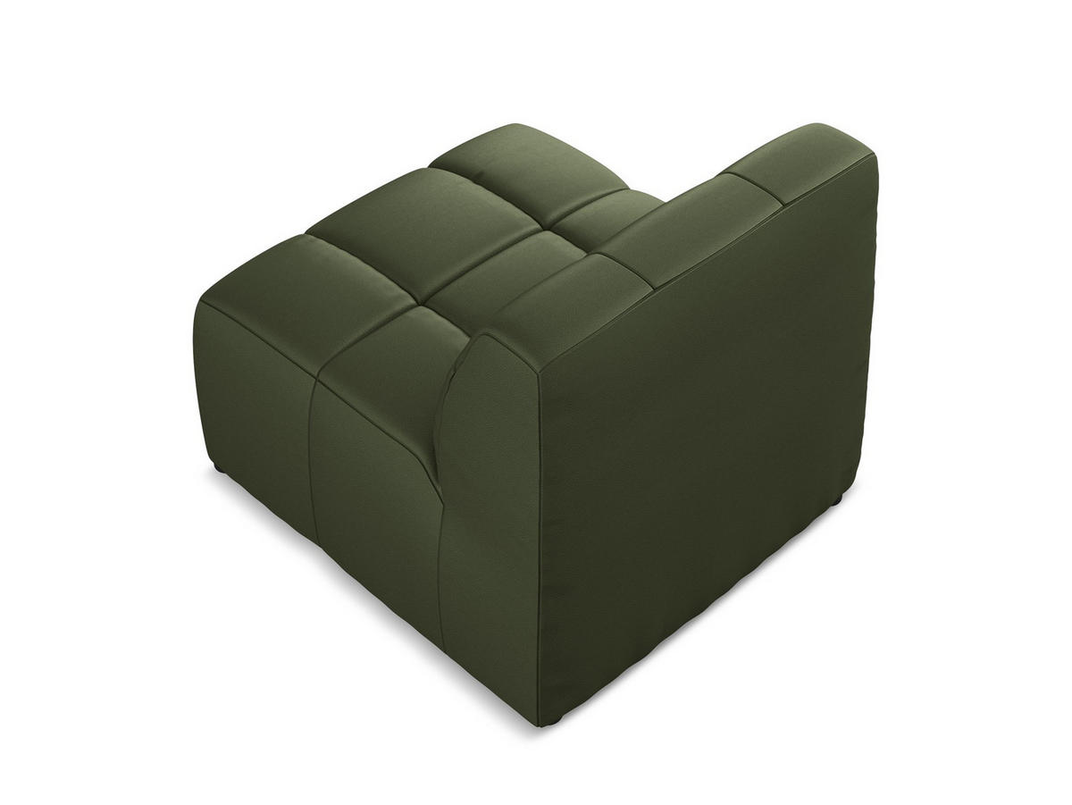 SOFAELEMENT Kunstleder Grün - Schwarz/Grün, Holzwerkstoff/Kunststoff (75/77/90cm) - Makamii