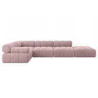 ECKSOFA modulares Sofa Felto-L2 - 380x190x70 cm Rosa Cord - Rosa, Holzwerkstoff/Textil (380/190cm) - ALTDECOR