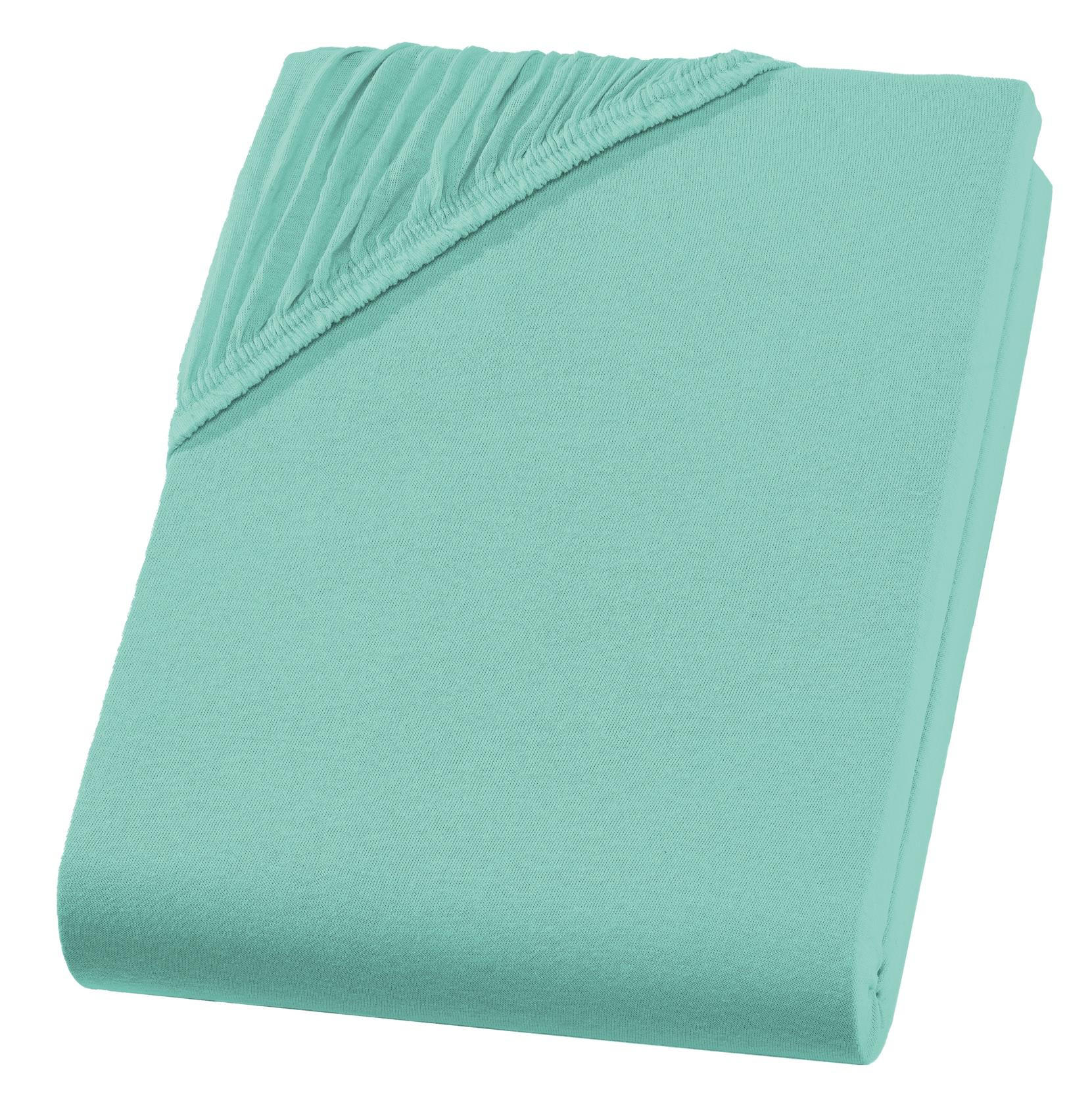 JERSEY-SPANNBETTLAKEN 180x200 cm aus 100% Baumwolle, Bettlaken Mint Uni - Mintgrün, Textil (180/200cm) - Carpe Sonno
