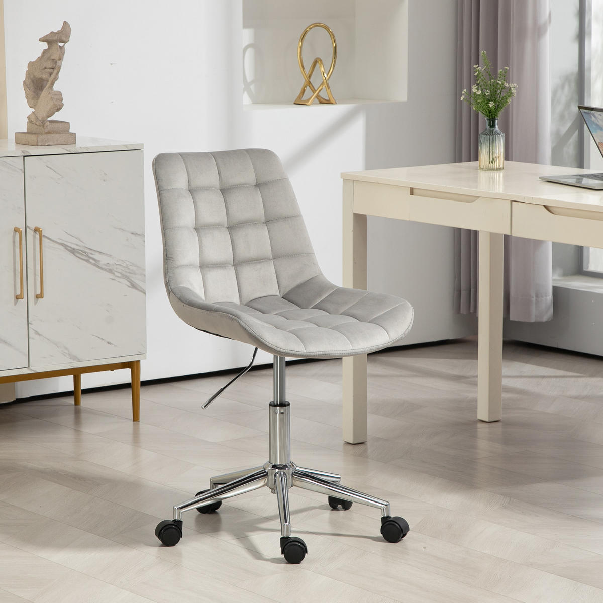 SCHREIBTISCHSTUHL MICKY Grau - Grau, Textil (50/92/54cm) - SVITA
