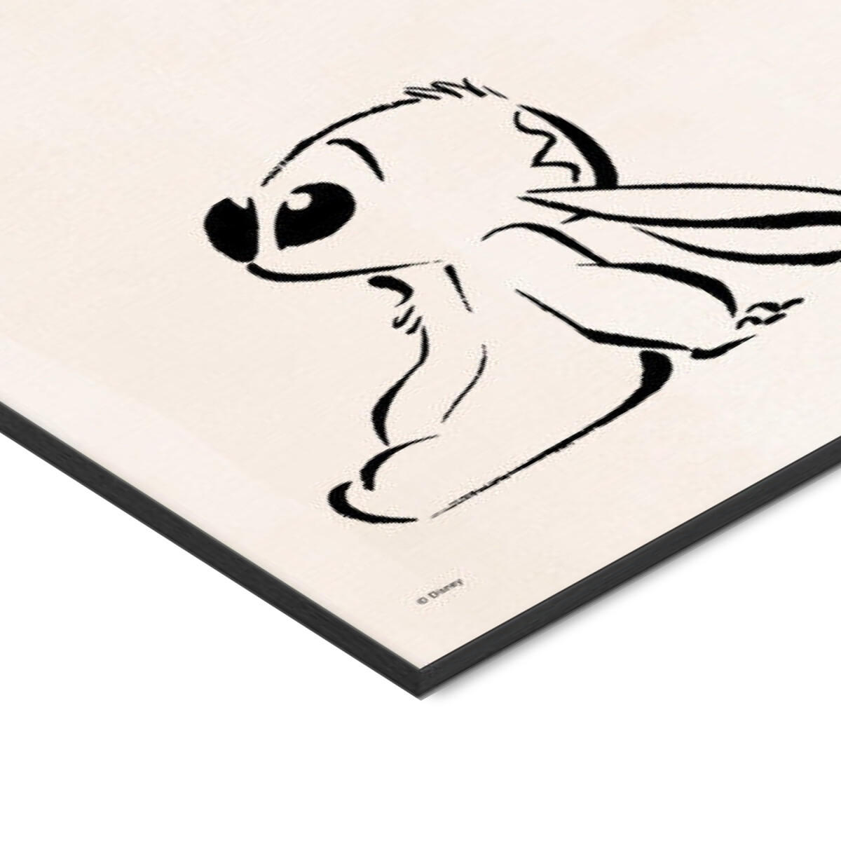 POSTER mit Rahmen Disney - Disney - Stitch Ink Sketch - Beige/Schwarz, Holz/Papier (70/100cm) - Poster&Frame