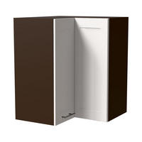 ECKHÄNGESCHRANK Oslo W12/60 Lava / Weiß Matt 60 / 60 / 72cm - Dunkelgrau/Weiß, Holz/Holzwerkstoff (60/72/60cm) - Feldmann-Wohnen