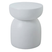 BEISTELLTISCH Rund Weiß 45 x 45 x 52 cm - Weiß, Metall (40.5/40.5/47.5cm) - Nordlys