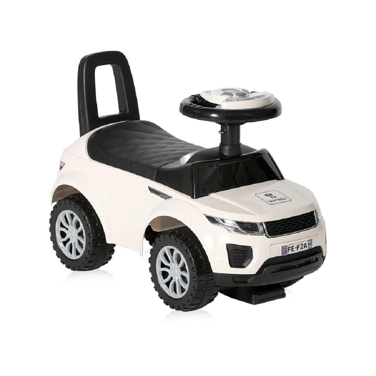 RUTSCHER 2 in 1 Kinderauto Off Road weiß Musikfunktion Rückenlehne ab 12 Mon. - Weiß, Kunststoff (62/28/41cm) - Lorelli