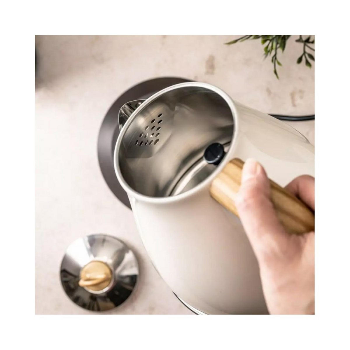 WASSERKOCHER ELEKTRISCH Weiß 16/16/25 cm 52928 - Weiß, Metall (16/25/16cm) - Klausberg 
