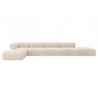 ECKSOFA modulares Sofa Kerru-L3 - 475x190x70 cm Beige Cord - Beige, Holzwerkstoff/Textil (475/190cm) - ALTDECOR