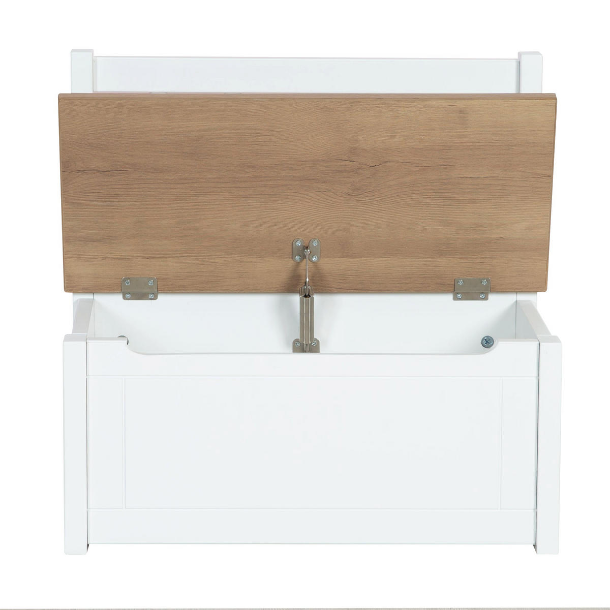 KINDERTRUHENBANK Woody natur / weiß - Weiß, Holzwerkstoff (56/53/28cm) - Roba