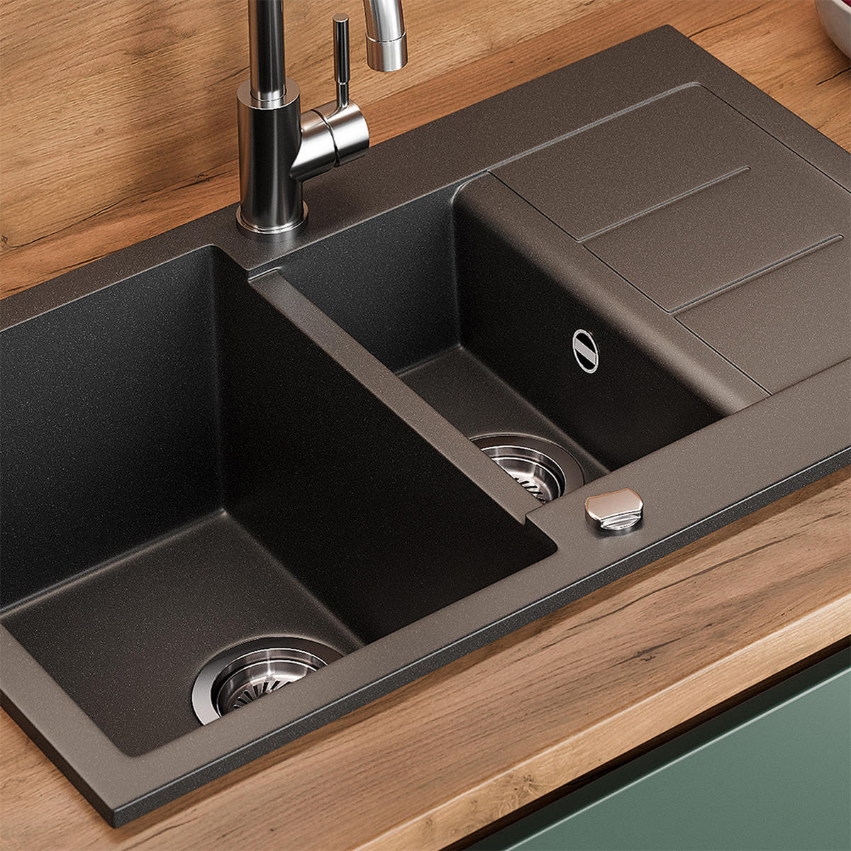 UMYVADLO Seattle Černá - černá, keramika (80/20/50cm) - Bergstroem