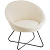 COCKTAILSESSEL Centera,83 x 73 x 82 cm,Bouclé off-white - Weiß, Metall (83/82/73cm) - tectake