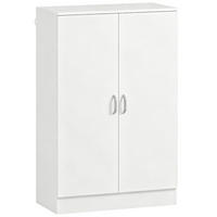 SCHUHSCHRANK Spanplatte Naturholz - Alufarben/Naturfarben, Holzwerkstoff/Metall (70/108/35cm) - HOMCOM