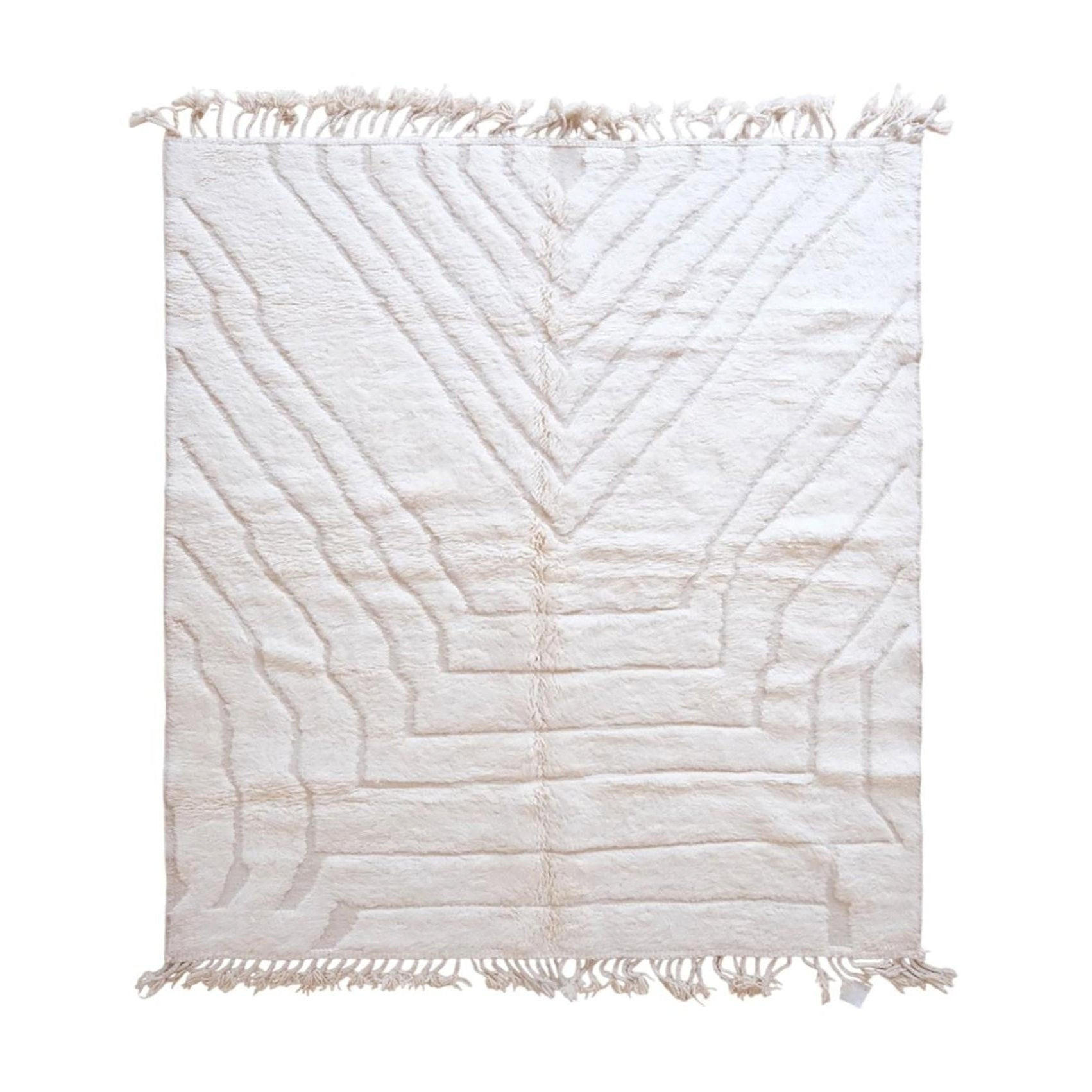 BERBERTEPPICH aus Marokko aus reiner Wolle 250x 300 cm - Weiß, Naturmaterialien (250/300cm) - AFK Living