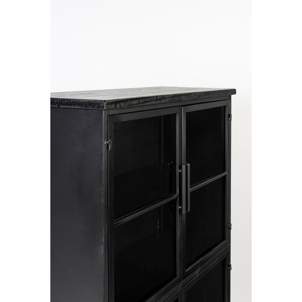 AUFBEWAHRUNGSSCHRANK Ferre Kast auf Rollen Hoch Holz/Metall Schwarz - Schwarz, Holz (35/133/76cm) - Housecraft Living