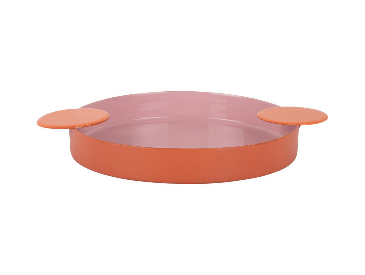 SERVIERTABLETT Double Funky 32/25/3 cm - Pink, Metall (25/3/32cm) - Present Time