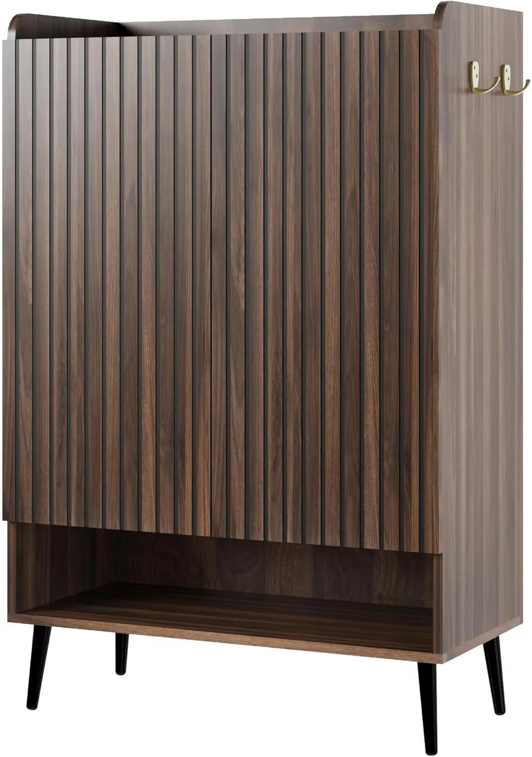 SCHUHSCHRANK Organizer 6 Ebenen Stauraum - Braun, Holz (75/110/37cm) - Kaket