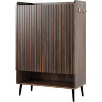 SCHUHSCHRANK Organizer 6 Ebenen Stauraum - Braun, Holz (75/110/37cm) - Kaket