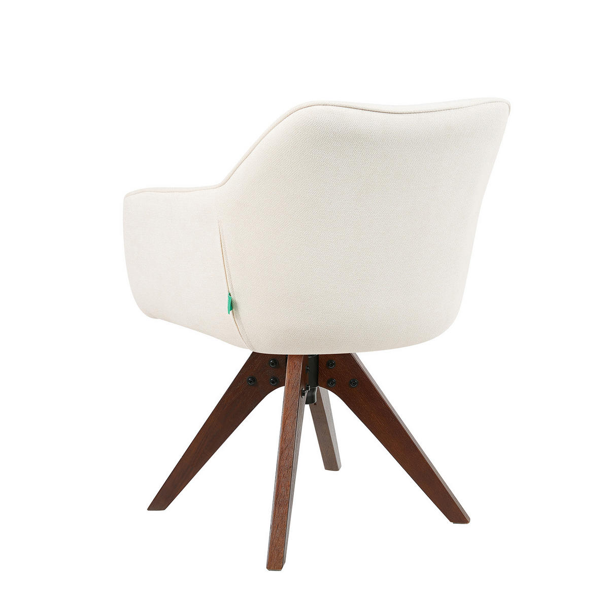 ARMLEHNSTUHL Mika-Finn 2er-Set - Nussbaumfarben/Creme, Eichenholz/Holz (60/82/61cm) - DUBI Möbel