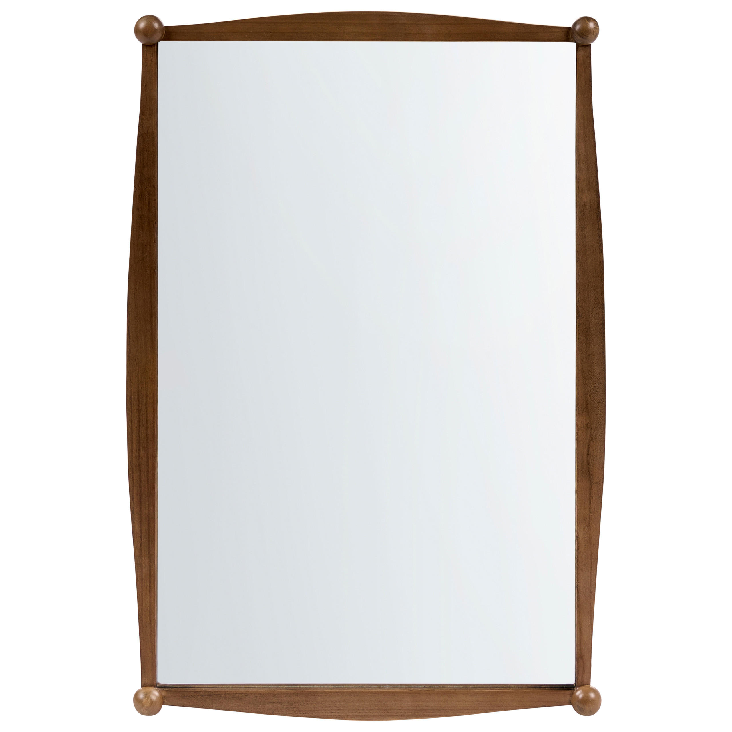Beliani Wandspiegel Braun 61x91x2 cm