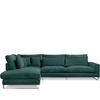 ECKSOFA LINKS BRENTIS Chenille-Stoff, Marineblau - Blau, Textil (314/224cm) - KONSIMO®