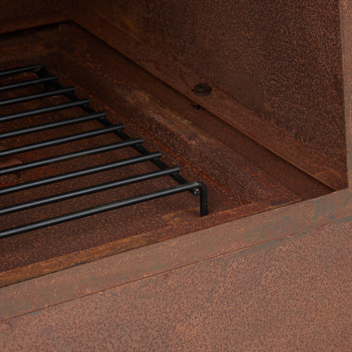 GARTENKAMIN - Braun, Metall (45/149/45cm) - Relaxdays