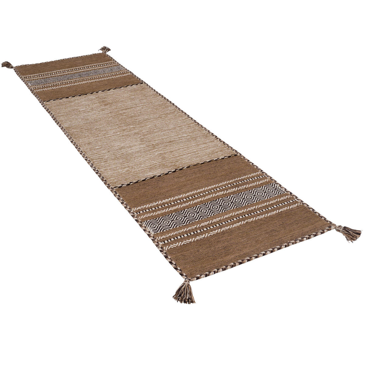 LÄUFER NATUR TEPPICH KELIM NAVARRO - Beige, Textil (90/160cm) - Pergamon
