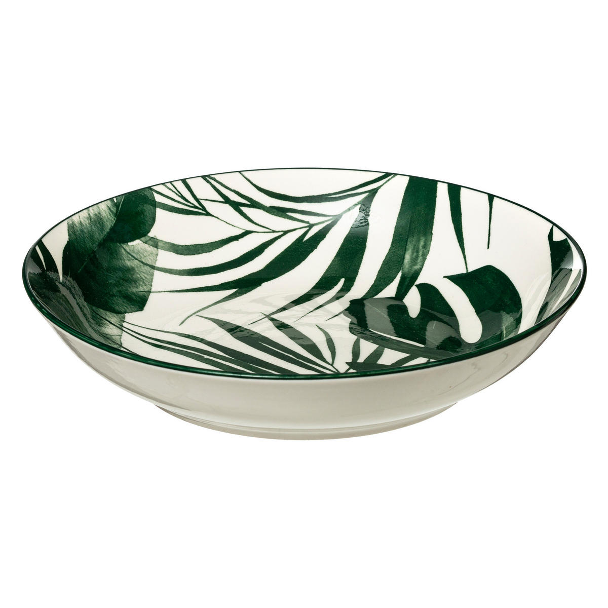 GESCHIRR-SET 18-teilig Palme Grün - Multicolor/Grün, Keramik (7/28/9.5cm) - Secret de Gourmet