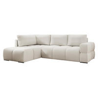 ECKSOFA Taremi - Creme/Schwarz, Holz/Kunststoff (267/185cm) - MIRJAN24