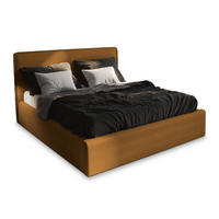 POLSTERBETT PARMA 160x200 cm mit Bettkästen - Gelb - Gelb, Holz (160/200cm) - MASSENO