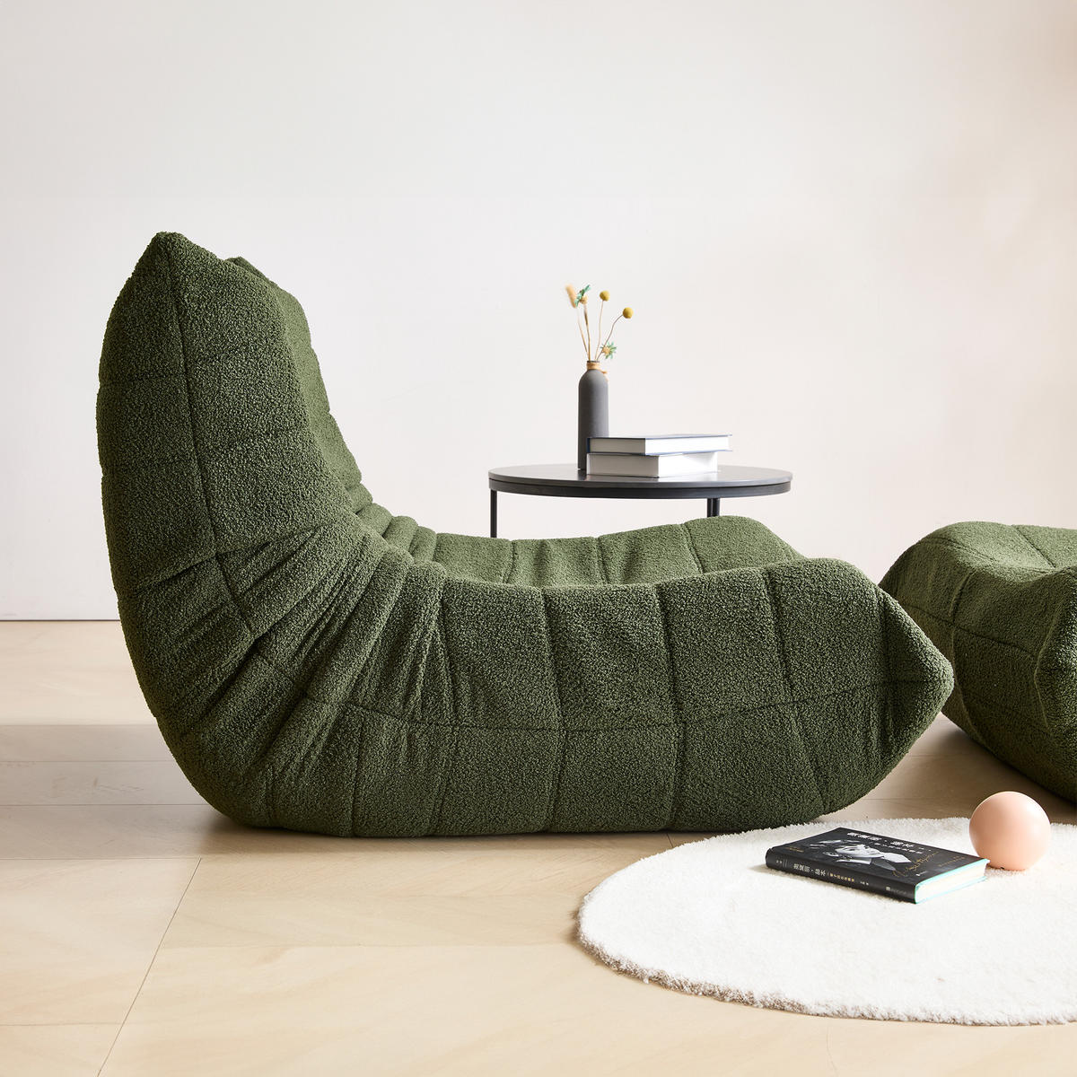 SOFA 112/189/82 cm in Grün mit Teddyfleece - Grün, Textil (120/82/112cm) - OKMYHOME
