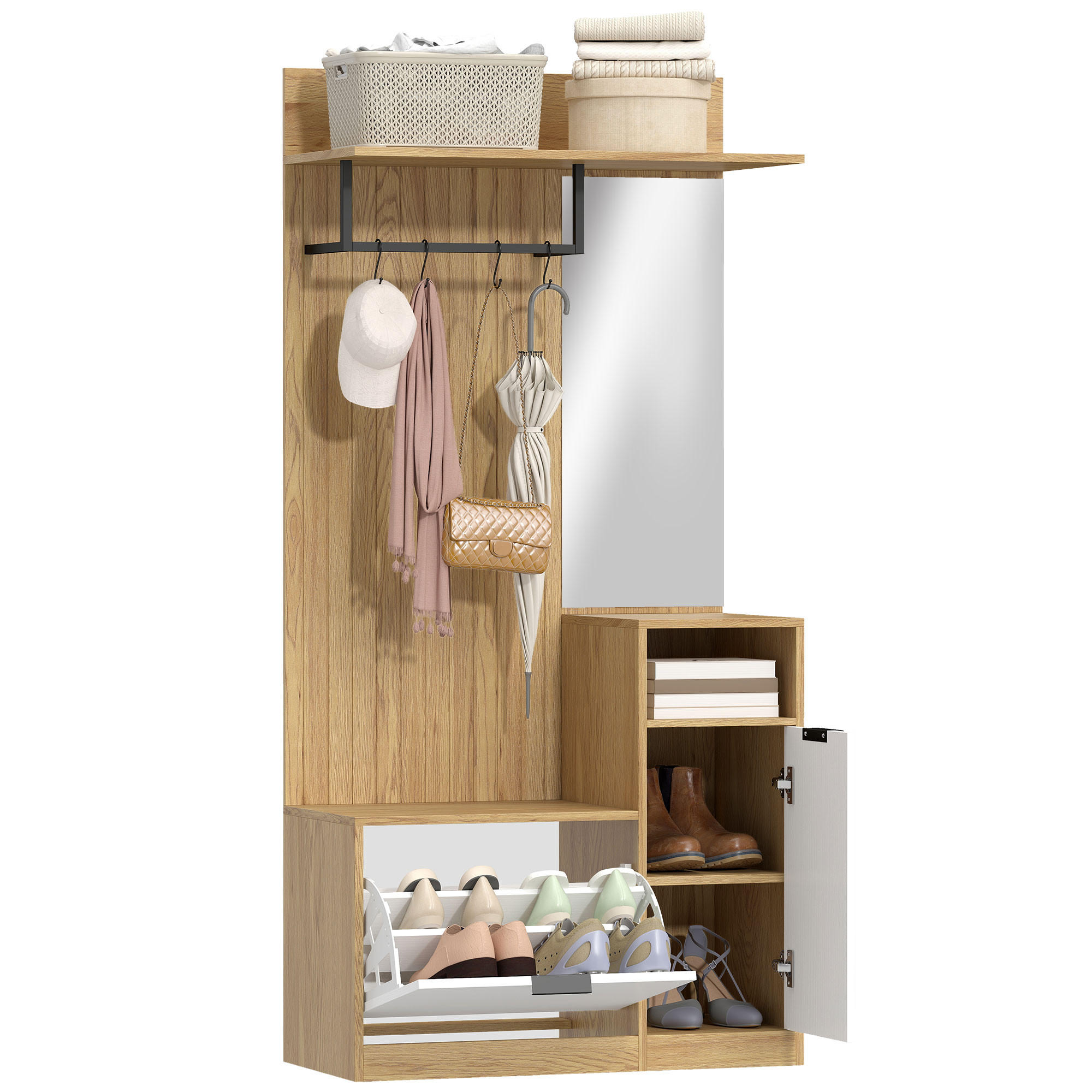 GARDEROBE DE-17896 Eiche - Eichefarben, Holzwerkstoff (36/168/80cm) - ComfortXL