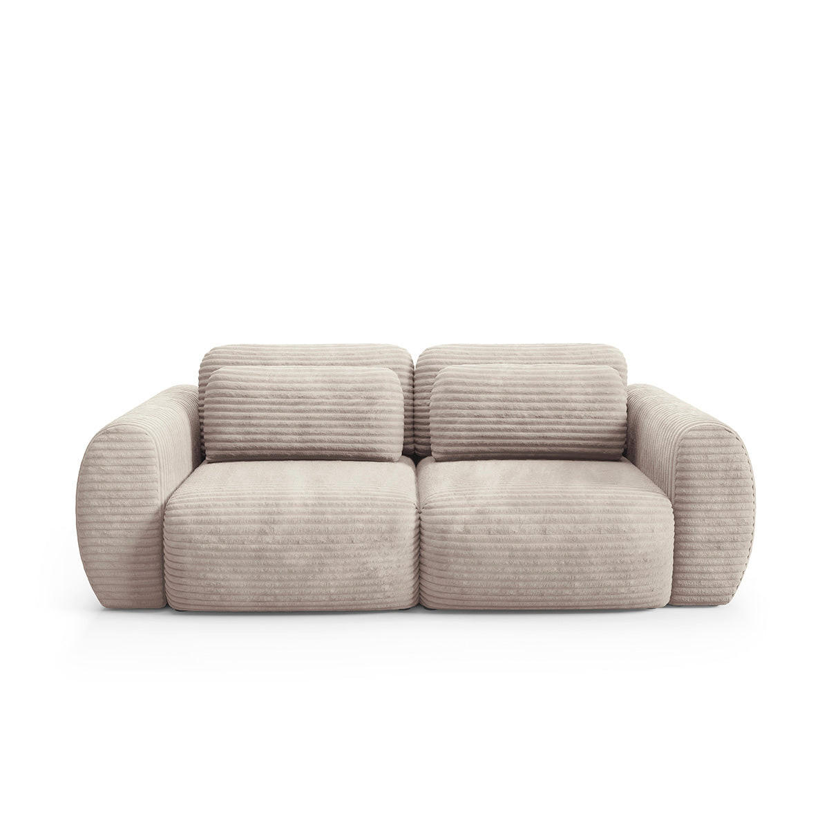 SOFA Camilla 3 Sitzplätze Taupe - Taupe, Holz (266/95/121cm) - Petits-meubles