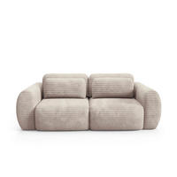 SOFA Camilla 3 Sitzplätze Taupe - Taupe, Holz (266/95/121cm) - Petits-meubles