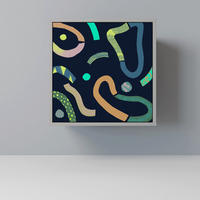 SIDEBOARD CONTRAST DANCE, Grau, 57,5x42x57,5 cm, Ohne Füße - Multicolor/Grau, Holzwerkstoff (57.5/57.5/42cm) - SpaceRebels