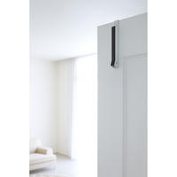 ÜBER-TÜRHAKEN Smart 7162 Weiß Schwarz Metall 20,5/20/2 cm - Schwarz, Metall (20/20.5/2cm) - Yamazaki